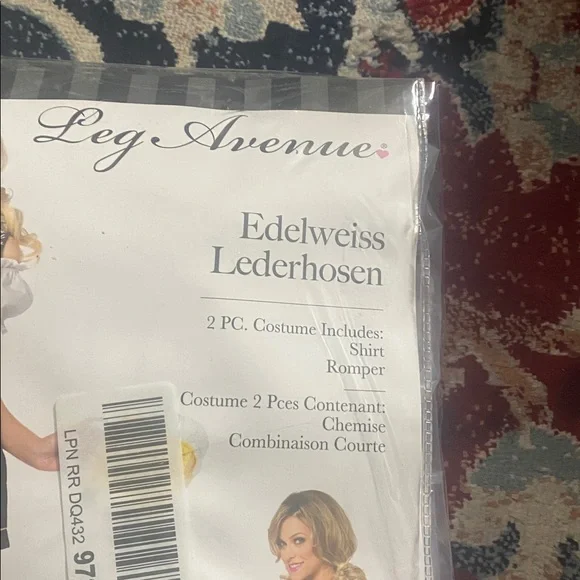 Leg Avenue Women’s Edelweiss Lederhosen Costume – Shorts + Peasant Top Size L/G - Picture 4 of 4